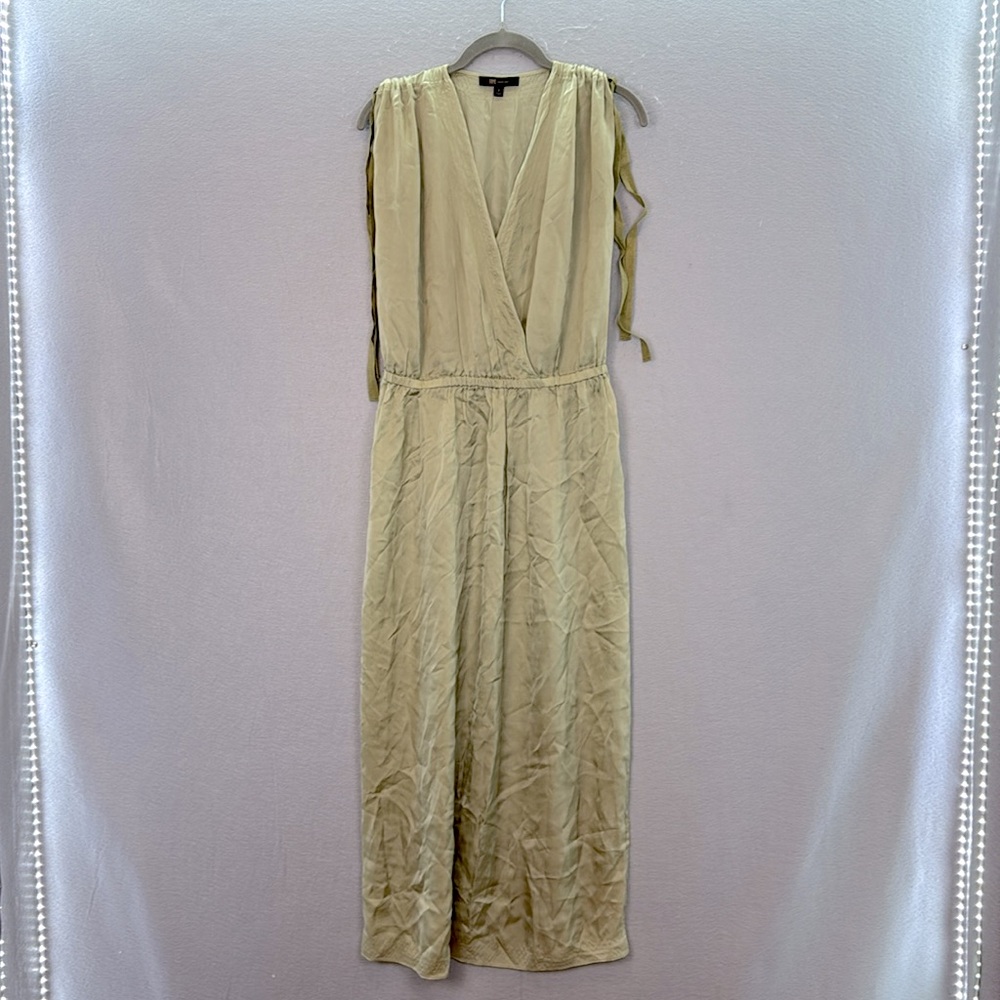 Frye. - Women’s Viscose draw string shoulder sleeveless maxi dress light green S - Picture 7 of 12